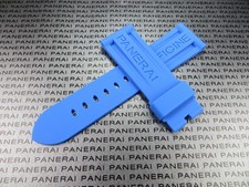 22mm Authentic PANERAI Rubber Strap P Royal Blue Diver Watch Band Tang Buckle