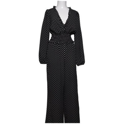 Max Studio, Jumpsuit, Größe: M, Schwarz/Weiß, Elasthan/Polyester, Gepunktet #yhI