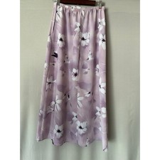 Y2K Vtg Light Purple Floral Midi Skirt Size Small Medium Cottagecore Whimsygoth