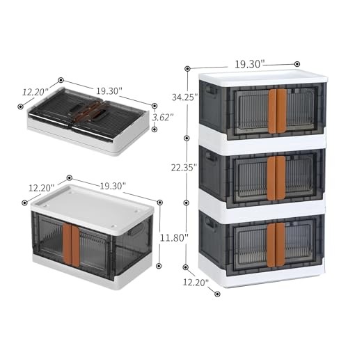HAIXIN Closet Organizers and Storage - Trunk Car Organizer with Lids and Doors - Afbeelding 4 van 5