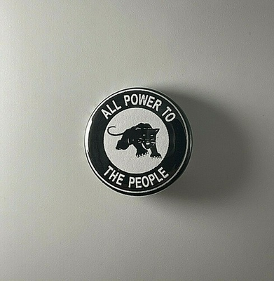 #ad #ad Black Panther Party All Power To The People 1.25quot; Button B010B125 Pin Badge $4.27