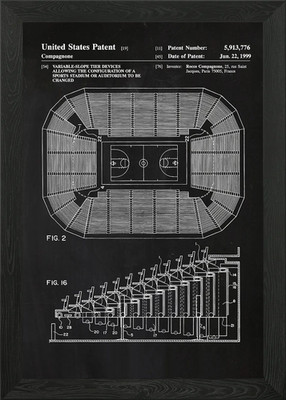 83 Stadionsitzplätze Patent gerahmtes Wandbild Poster Leinwanddruck Bild