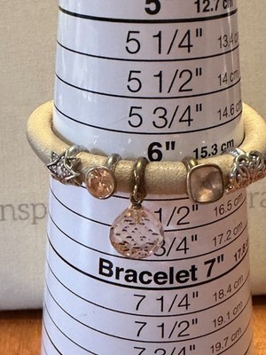 Endless Jewelry J Lo Nude Leather 5 925 Charms Magnetic Closure 6 inch 