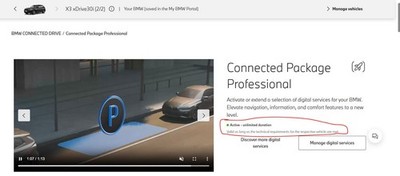 BMW Connected Paket Professional Paket Lifetime Aktivierung für G Serie