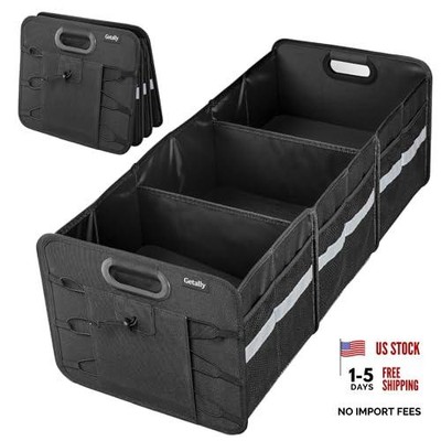 Trunk Organizer for Car， Collapsible Trunk Organizer with Multi B style black