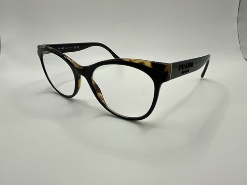 PRADA Cat Eye Black Tortoise Eyeglasses Frames VPR 05W 53-19 389-101 140