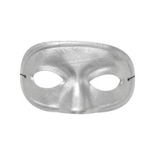 Metallic Silver Domino Half Mask Shiny Eye Mask Masquerade Halloween Costume