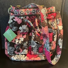 Very Bradley NWT Quick Draw Bag Mocha Rouge 11602-110