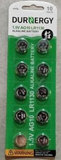 AG 10 Batteries 10 Pieces 389/LR1130 by Durnergy FREE SHIPPING Exp Dec -2027