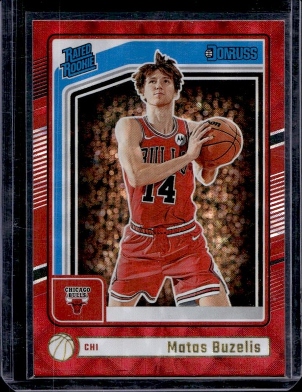 2024-25 Panini Donruss Matas Buzelis Red Wedges Rated Rookie #240 Bulls