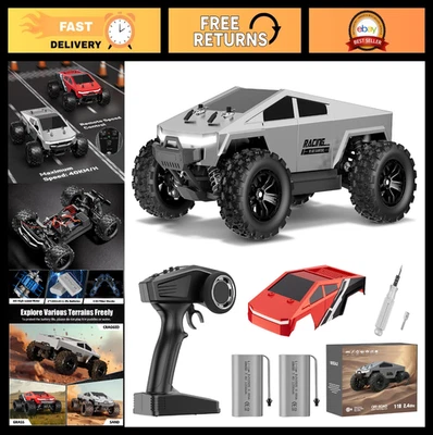 High-Speed 1:18 RC Monster Truck 40 KPH, 4X4 All-Terrain Remote Control Car, 2 B - Image 1 of 4