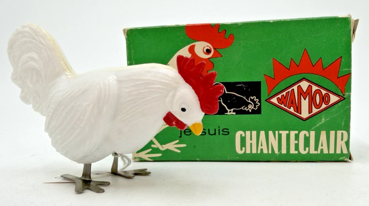 Jouet Mécanique Yone Poule En Tôle Vintage - Japon, 13 Cm, Fonctionne