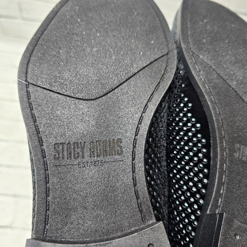 Mocasín Stacy Adams para hombre Swagger con tachuelas sin cordones espuma viscoelástica Reino Unido 8 negro - Imagen 9 de 11