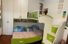 cameretta a ponte usata mondo convenienza verde tre letti 330x255 H 255
