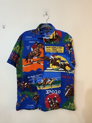 Polo Ralph Lauren Men's M Classic Fit Horse Racing & Polo Match