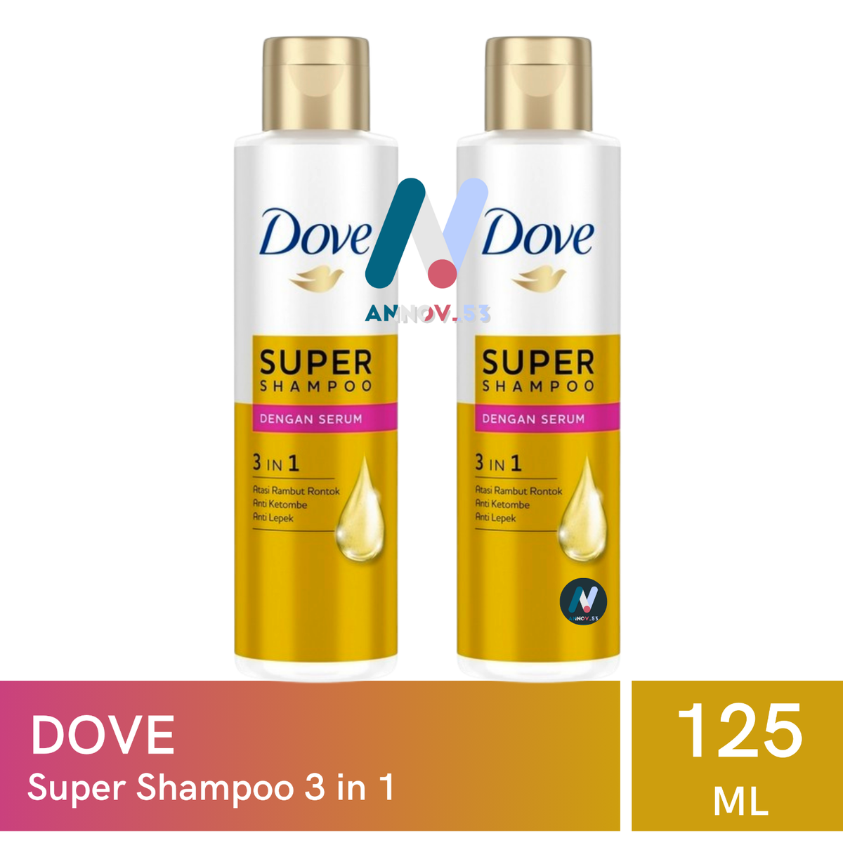 DOVE Super Shampoo 3 in 1 Anti Dandruff Hair Loss Fall Regrowth No