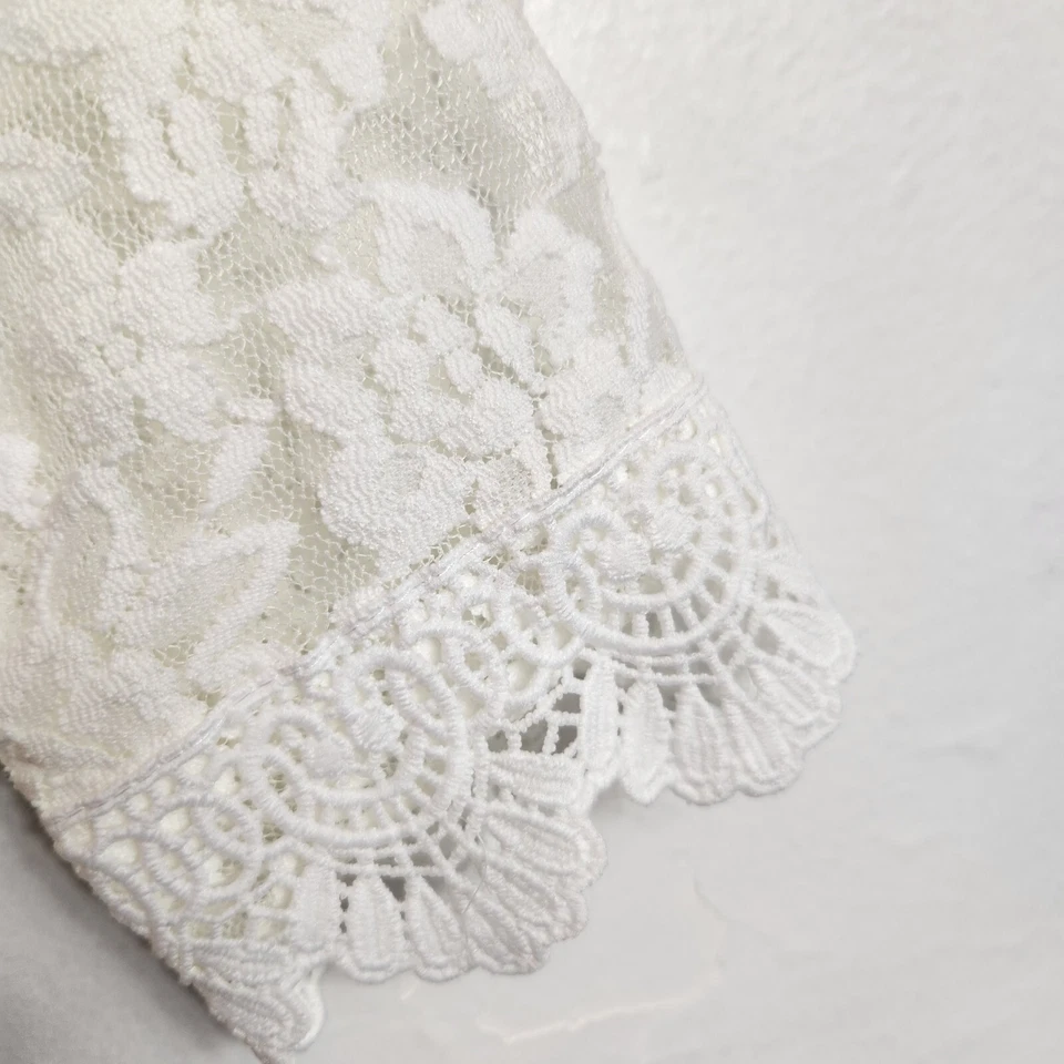 Vestido GRACE KARIN Niñas Marfil Cambio Encaje Marfil Con Mangas Talla 6Y Foto 4 de 4