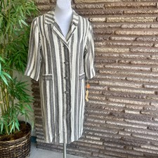 Roberta Lee Original Vintage Striped Coat Dress Nwt Size 18