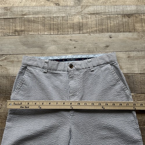 Brooks Brothers Seersucker Pants Boys 18 Nautical Blue Striped Straight Leg - Picture 9 of 16