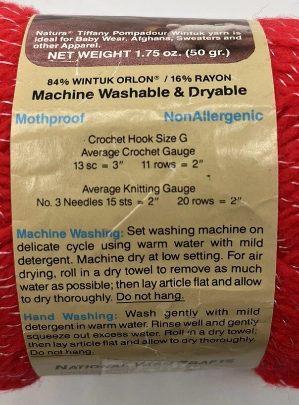 Hilo Natura Tiffany Pompadour "Rojo" 2 madejas #984 Foto 2 de 3
