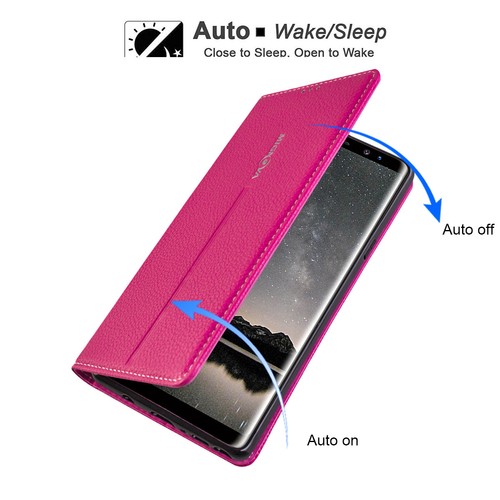 Smart Leather Slim Flip Wallet Case Cover with Stand for Samsung Galaxy Note 9 - Picture 26 of 33
