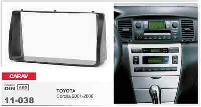 CARAV 11-038-22-6 Radio Fascia Install dash Kit for TOYOTA Corolla double DIN