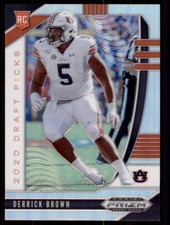2020 Panini Prizm Draft Picks Silver Prizm SP #155 Derrick Brown Rookie Auburn