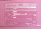 ID BADGE BUSINESS CARD - HORIZONTAL CLEAR VINYL HOLDER LANYARD 3.75W x 2.25H New — photo 2
