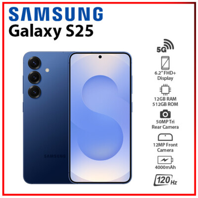 Samsung Galaxy S25 5G 12GB+512GB NAVY Dual SIM Unlocked Android Cell Phone