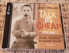 Henry Rollins - Talk Is Cheap Vol 1 CD 2004 Pre-Owned Very Good Cond 2 Discs