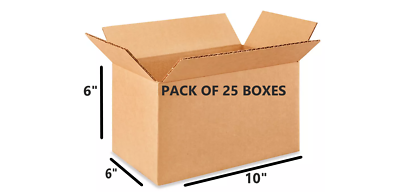 25-Pack 18x10x4 Corrugated Shipping Boxes - Brown Mailing, Moving & Packing Cartons For Storage & Shipping