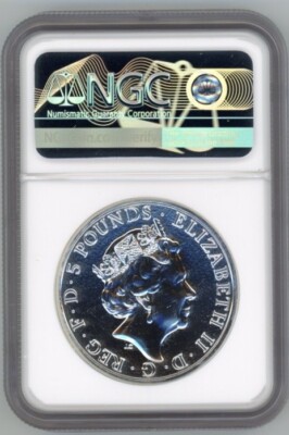 レッドドラゴン 2017 イギリス クイーンズビースト NGC MS69 英国銀貨2017クイーンズビーストウェールズ赤龍レッドドラゴンMS69NGC