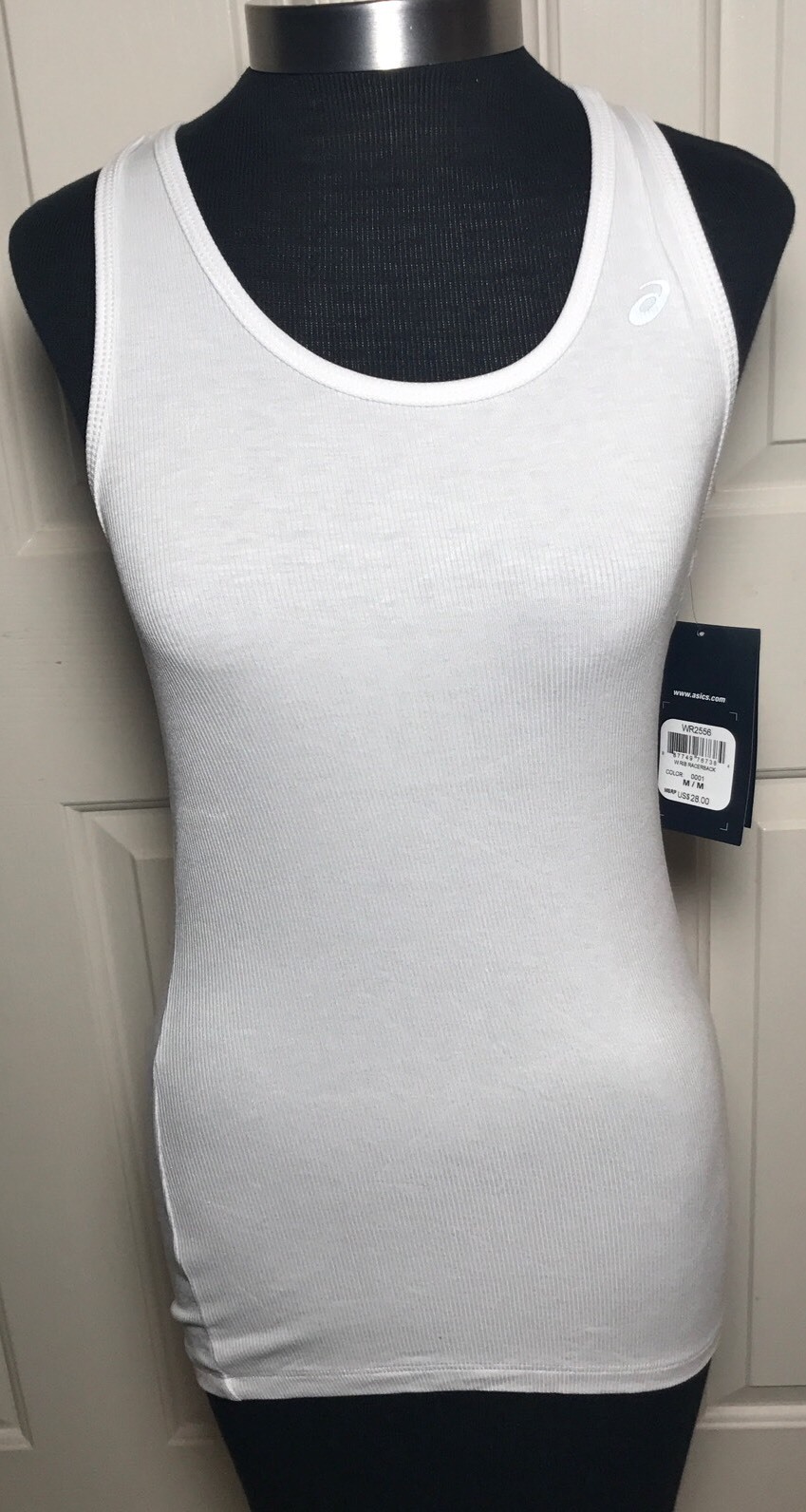 Asics Women's Rib Racerback Training Running White Color Size M/ WR2556 ...