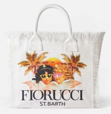 MC2 Saint Barth Tasche Vanity Special Edition Blumen Engel WEISS groß