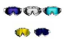 Lunettes De Motocross Pour Moto Racing Goggles Quad Bike Cross Enduro Blanc