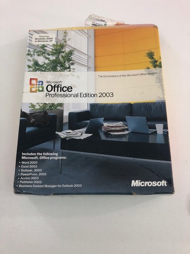 Microsoft Office 2003 Professional Licensed For 2 PCs - Picture 1 of 12