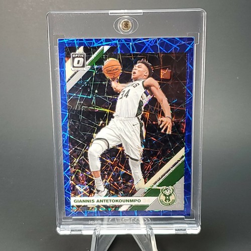 2019-20 Panini Donruss Optic Blue Velocity Prizm Giannis Antetokounmpo #81 MINT