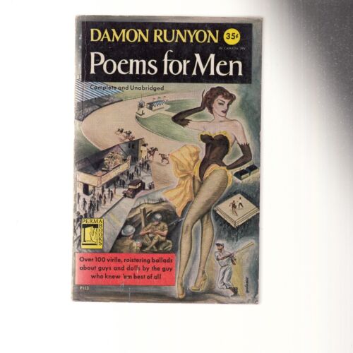 Poems for Men by Damon Runyon - 1951 Paperback Permabooks Poetry - Zdjęcie 1 z 4