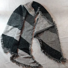 Shawl Scarf Wrap Large Shades Of Gray Fringe Altar'd State