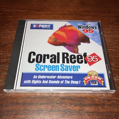 Coral Reef Screen Saver PC CD Windows 95 Expert Software - New Sealed Jewel Case