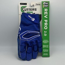 New Cutters Men's Medium Rev Pro 2.0 Receiver Gloves Royal / Camo 44.99 MRSP