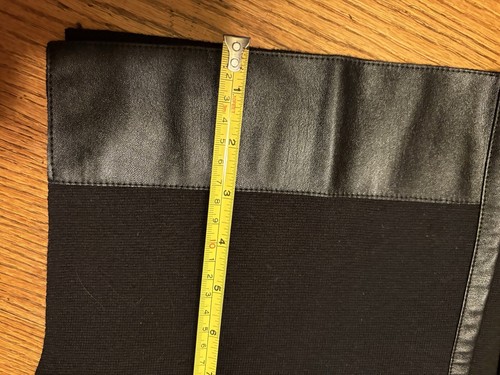 Elegant knielang Damen schwarz. Weste vorne offen, Kunstlederbesatz Gr. 1(38). - Bild 9 von 19