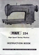 PFAFF 234 Instruction Manual User Guide: Coil Bound 27 Pages