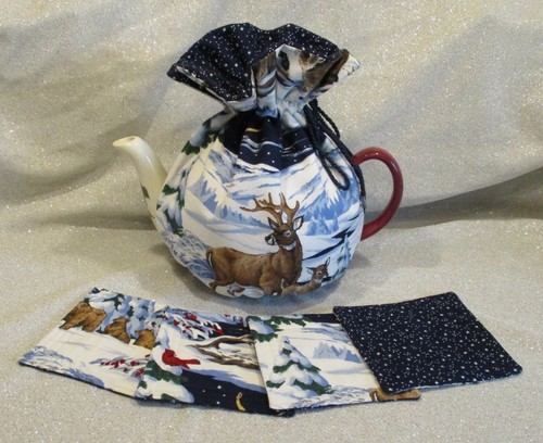 Christmas Tea Cozy & Matching Coaster Sets, Large - 6 to 8 cups - Picture 10 of 10