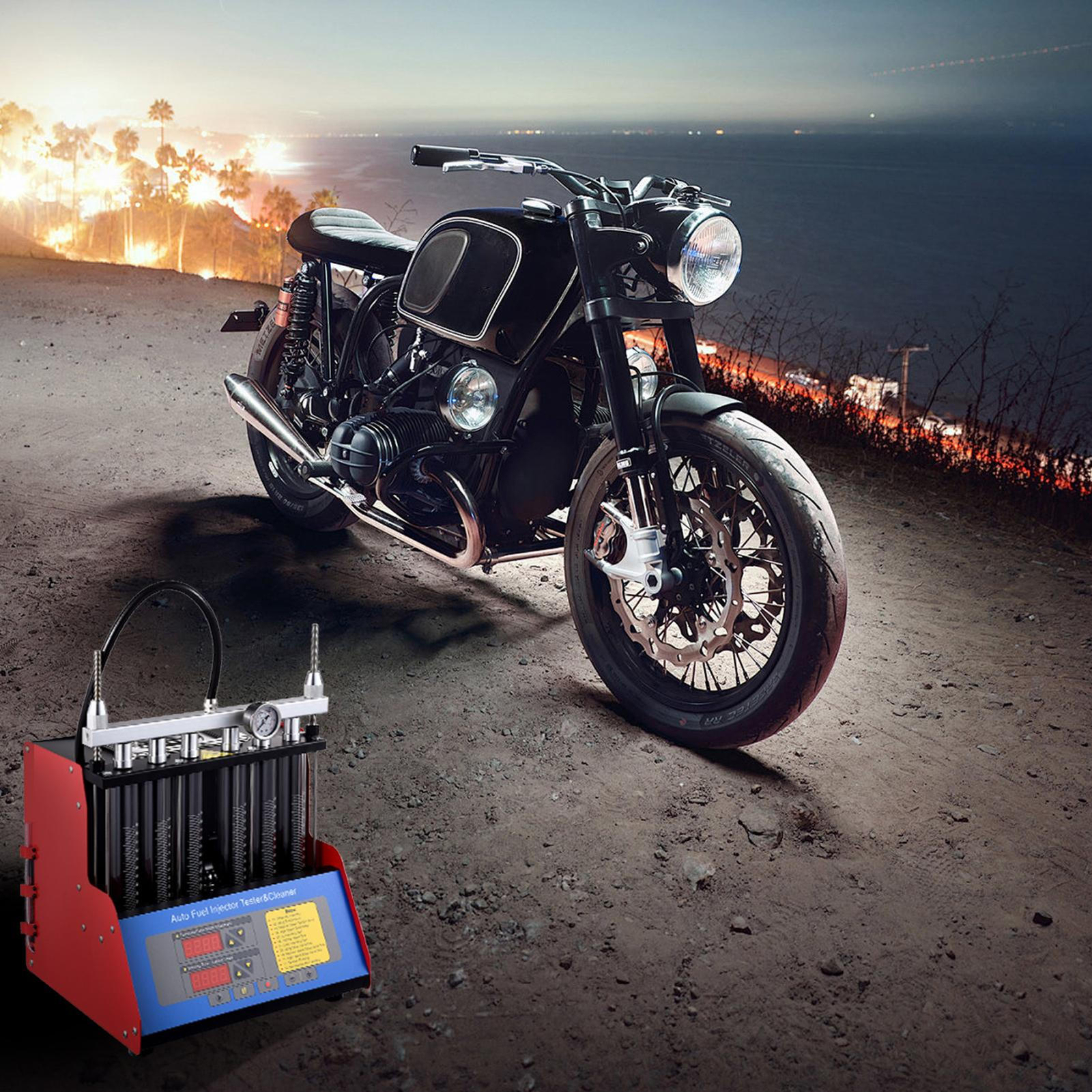 New Ultrasonic Fuel Injector Tester Cleaner Cleaning Machine 6 Cylinder 200W NEW