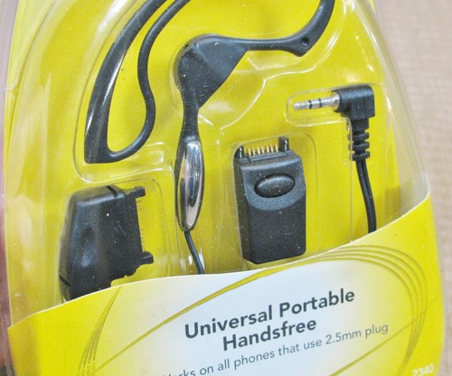 Vtg. 2.5MM QUIKCELL Universal Portable Hands Free Clip-on Wired Headset NIP - 第 2/3 張圖片