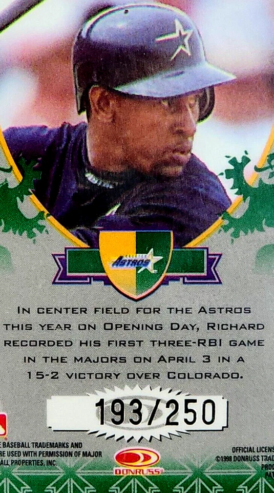 Leaf Rookie & Stars Crusade Green 1998 #101 Richard Hidalgo RC/250 PSA 10 POP 1 Foto 4 de 4