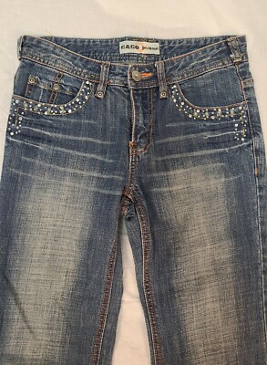 Caco Ladys Label Womens Jeans Light Stonewash Denim