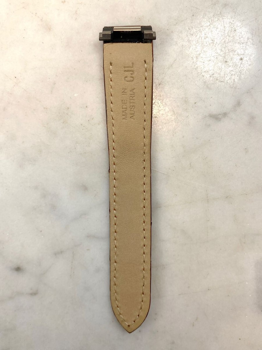 Cartier純正alligator マット仕上げ革ベルト Genuine CARTIER Alligator Leather Watch Wristband Strap