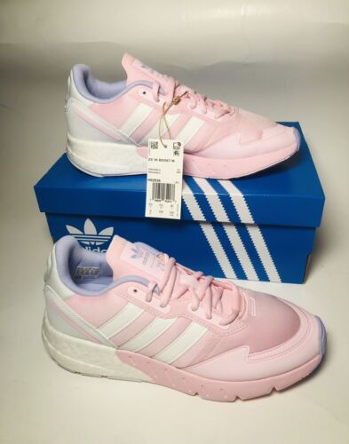 Adidas ZX 1K BOOST Running Shoes Casual Womens Pink Size 8 H02936
